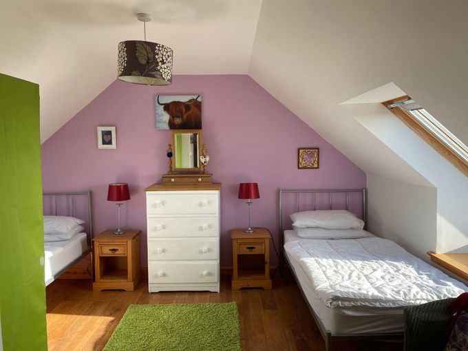 Upstairs bedroom, great views to the sea